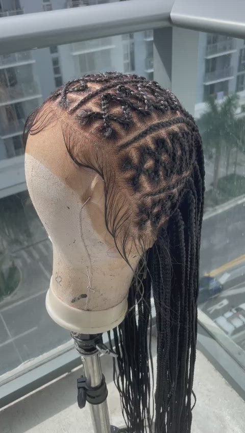 Custom Full Lace Braided Unit